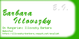 barbara illovszky business card